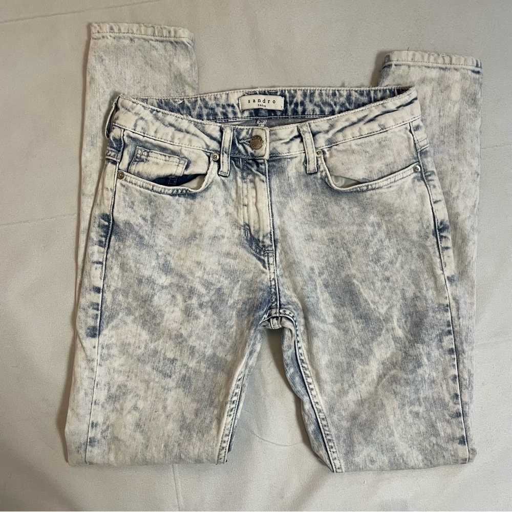 Sandro Paris Acid Wash Jeans Size 36 US XS
